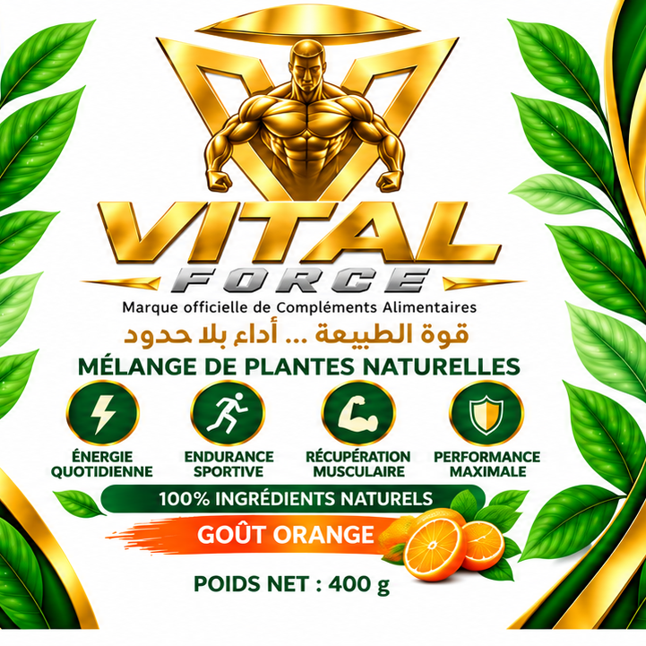 Étiquette VITAL FORCE Orange 400 g